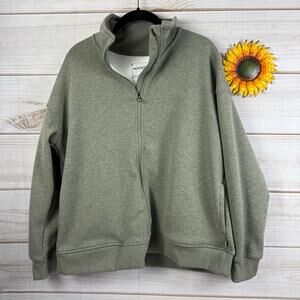 mondetta women's heathered full zip fleece L